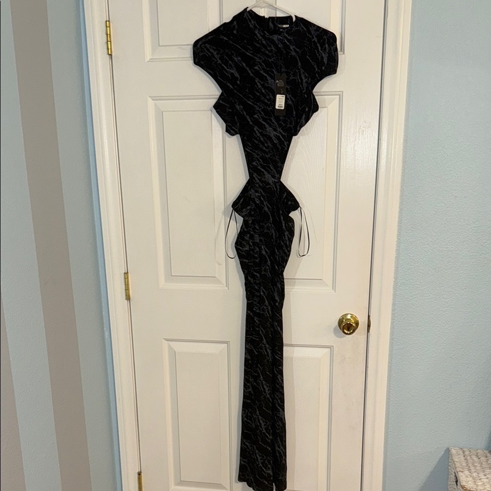 Miranda Black Smoke Marble Cut Out Dress - Picture 7 of 7